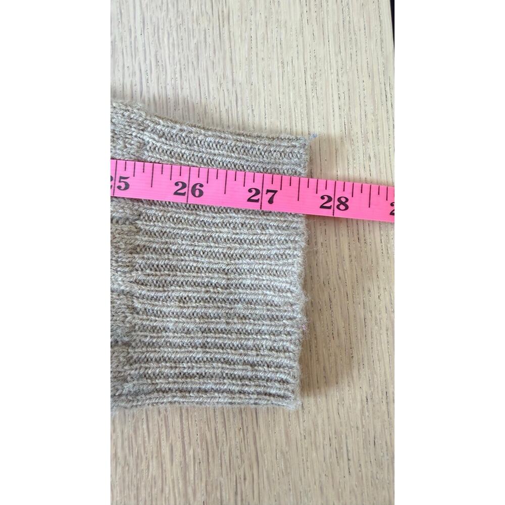 Polo Ralph Lauren Merino Wool Cashmere Cable Knit Brown Tan Sweater Women's L - Picture 7 of 7